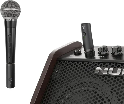 Vista 6 de Sistema de Micrófono Inalámbrico NUX B-3RC 2.4GHz con Estuche de Carga, Paquete de Micrófono, 24-bit/44.1kHz, Transmisión de Larga Distancia