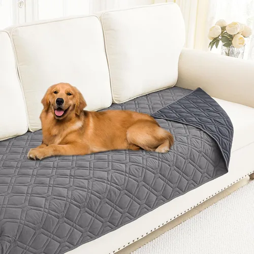 Vista 51 de Smiry Funda impermeable para cama de mascota, suave y lavable, para cama, sofá, reversible, perros pequeños, medianos, grandes, gatos, diseño