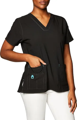 Vista 2 de Carhartt, Cross-Flex, camiseta hospitalaria, mediana, para mujer