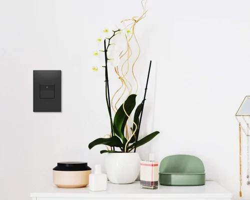 Vista 4 de Legrand adorne 15A - Interruptor de paleta de 1 o 3 vías con placa de pared a juego (acabado grafito), ASPD1532G4