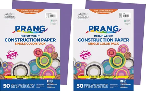 Vista 12 de Prang (Formerly SunWorks) - Papel de construcción, amarillo, 9 x 12 pulgadas, 50 hojas (paquete de 2)
