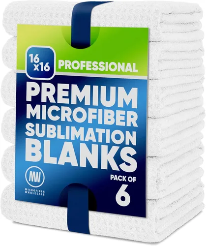 Vista 12 de Microfiber Wholesale Sublimation Blanks - Toallas de microfibra de 16 x 24 pulgadas, tejido de gofre prémium para cocina, espacios en blanco