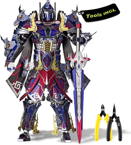 Vista 8 de Piececool Rompecabezas de metal 3D, kits de modelo Mecha, modelo de figura Titán, kits de bloques de construcción para adultos, rompecabezas 3D