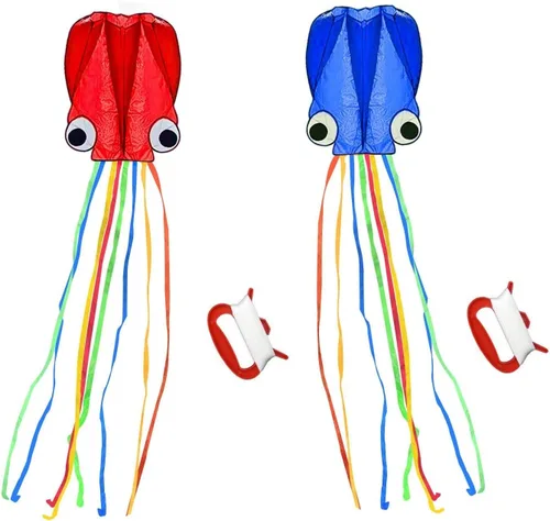 Cometa de pulpo grande, cola larga, cometa que vuela fácilmente, cometas de playa, buenos juguetes para niños y adultos