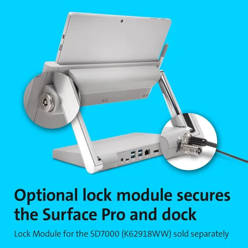 Vista 7 de Kensington Estación de acoplamiento SD7000 Surface Pro para Surface Pro 7, 7+, 6, salida de video 4K dual (K62917NA)