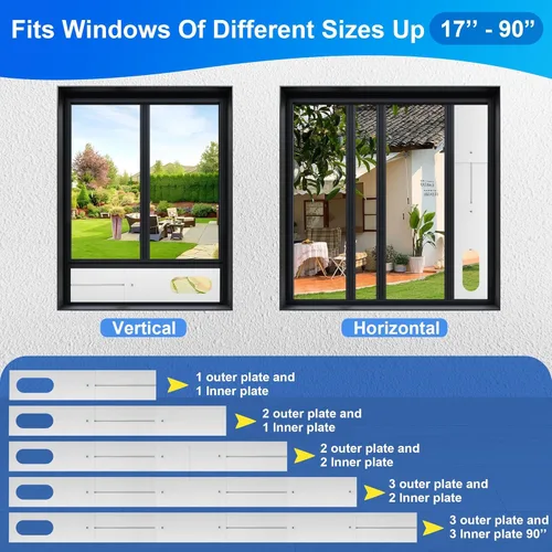 Vista 4 de Kit de ventilación portátil para ventana de aire acondicionado, kit de sellado ajustable para ventana de CA, kit de ventilación de CA para puerta