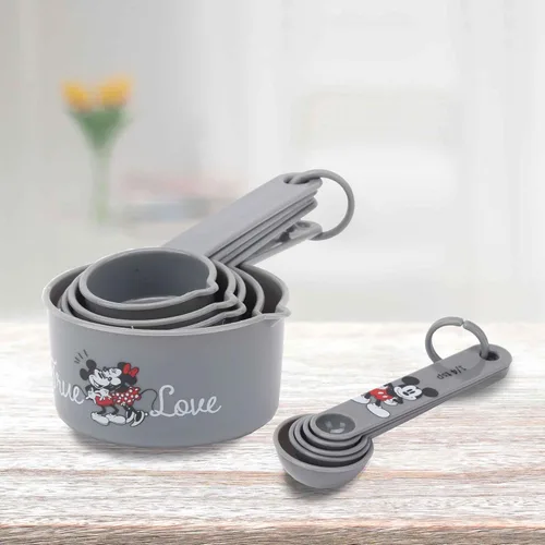 Vista 8 de Disney Mickey and Minnie Mouse - Tazas medidoras de Mickey Mouse con temática de amor adorable para cocina