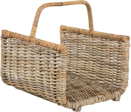 Vista 7 de Kobo - Cesta para troncos de fuego, color gris y marrón