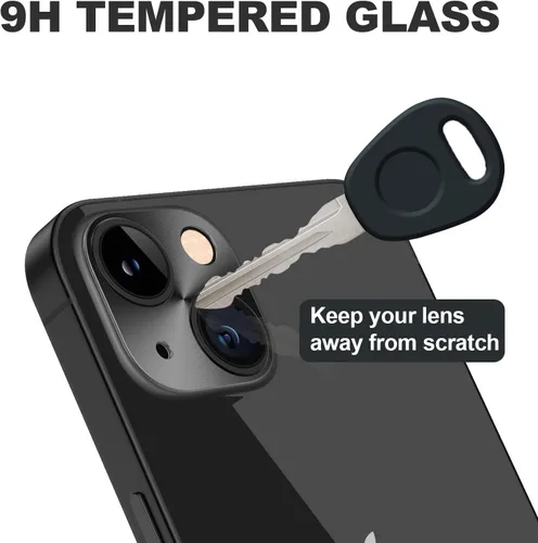 Vista 4 de Protector de lente de cámara para iPhone, [2 unidades] Funda protectora de aleación de aluminio premium para lente de cámara trasera