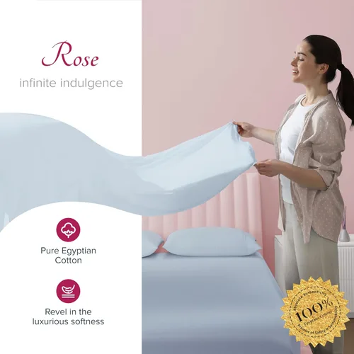 Vista 37 de Carressa Linen Juego de sábanas 100% algodón egipcio, sábanas de lujo de 1200 hilos de algodón egipcio tamaño Queen (4 piezas, beige), suave como