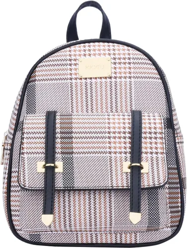 Vista 2 de KKXIU Mochila pequeña para mujer, bolso convertible de cuero para mujer