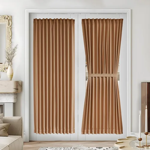 Vista 36 de Vatge - Cortinas laterales para ventana de puerta, cortinas para luz lateral de puerta frontal, 1 panel, 12 (ancho) x 72 (largo) pulgadas, aguamarina