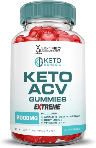 Vista 4 de Justified Laboratories Paquete de 2 gomitas Keto Genesis Keto ACV Extreme de 2000 mg Keto Genesis Keto Gummies fórmula avanzada con jugo de granada
