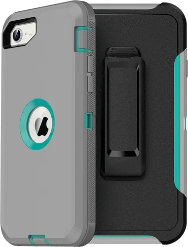 Vista 13 de MXX Funda diseñada para iPhone SE 2020/SE 2022, funda protectora resistente con protector de pantalla [3 capas] cubierta de protección de goma