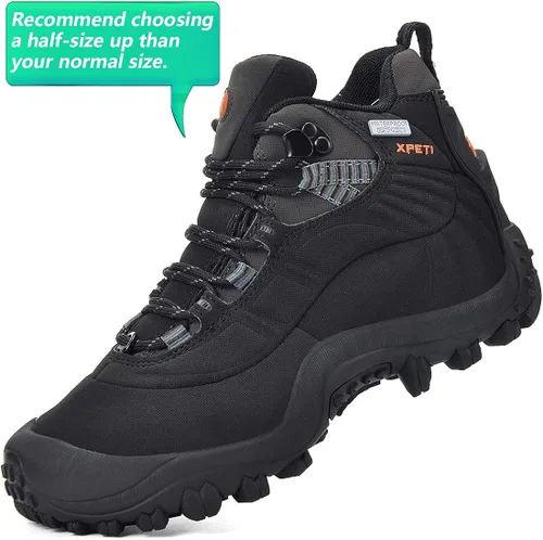 Vista 2 de Manfen Botas de senderismo para mujer, ligeras, impermeables, para caza, soporte para tobillo, agarre de alta tracción