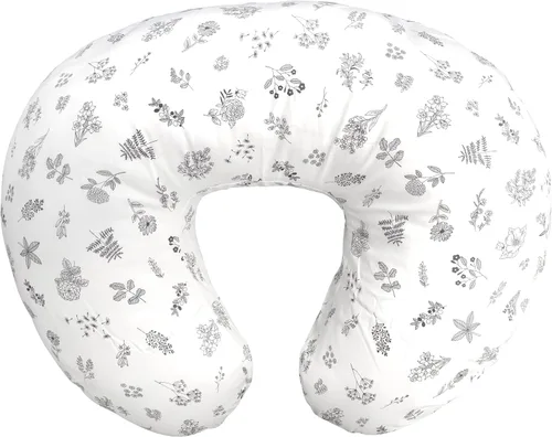 Vista 19 de LAT - Almohada de lactancia para lactancia materna, funda extraíble 100% algodón, almohadas ergonómicas para lactancia materna para mamá y bebé