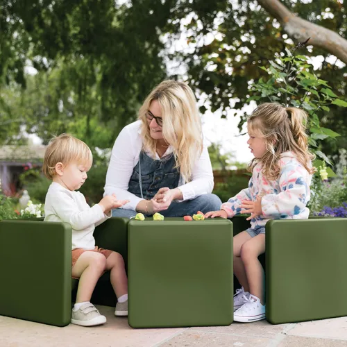 Vista 162 de ECR4Kids Tri-Me 3 en 1 silla cubo, muebles para niños, color azul polvo