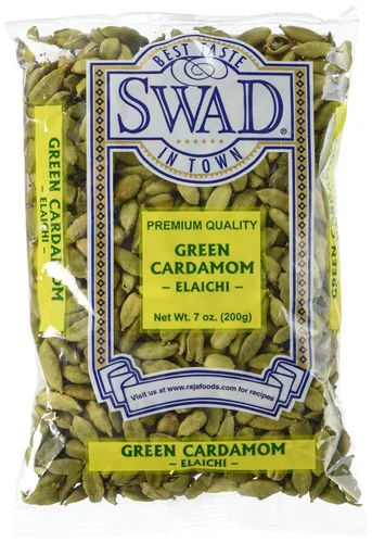 Vista 2 de Swad Cardamomo Indian Grocery Especia, vainas verdes, 3.5 onzas