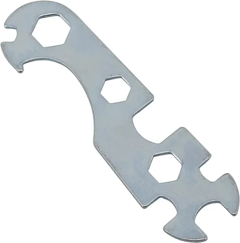 Vista 4 de Llave de montaña de ciclo de bicicleta de múltiples agujeros portátil Herramientas para reparación Llave plana Llave de acero multiherramienta