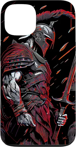 Vista 7 de Funda motivacional épica para iPhone 16 con motivación Spartan Warrior Trojan Warrior Gladiador