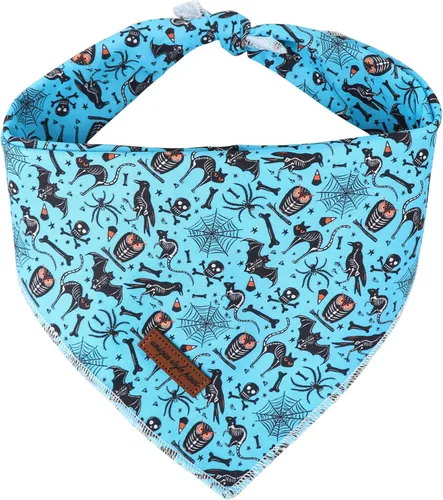 Vista 10 de Unique Style Paws Collar de perro de Halloween con lazo de algodón lindo pajarita para perros pequeños, medianos y grandes, vacaciones