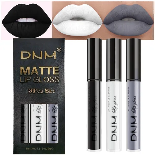 Vista 23 de evpct Juego de 3 lápices labiales líquidos mate de color oscuro rojo verde esmeralda, set de maquillaje de 24 horas de larga duración, impermeable