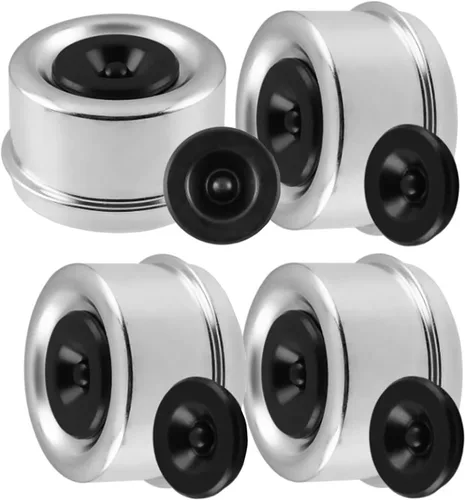 Tapa antipolvo para rodamiento de remolque de 1.9 pulgadas con 8 tapones de goma - Cubiertas de grasa resistentes para la mayoría de ejes de