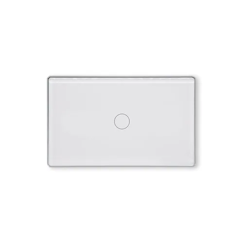 Vista 38 de Marco de aluminio de interruptor inteligente, panel de vidrio 2.5D, cable neutro de una sola banda, WiFi de 2.4 GHz, funciona con Tuya/vida