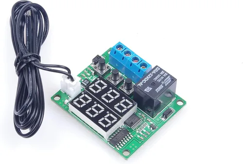 Vista 7 de Módulo de termostato digital de 12 V CC de -58 ℉ a 257 ℉ Fahrenheit, pantalla de temperatura controlador de temperatura con relé de 20 A, sonda