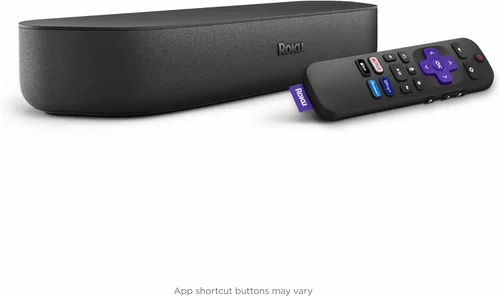 Roku Streambar | Reproductor multimedia de streaming 4K/HD/HDR y audio premium, todo en uno, incluye control remoto de voz Roku (Reacondicionado)