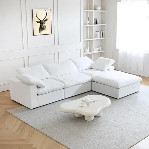 Vista 21 de JACH 3-Seater Modular Sectional Sofas for Living Room, Modern Convertible Cloud Couches, Cushion Covers Removable, Free Combination Module Sectional