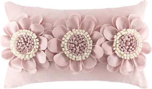 Vista 17 de JWH Funda de almohada decorativa con diseño de flores 3D, funda de almohada decorativa de girasol, cojín de terciopelo, funda de almohada lumbar