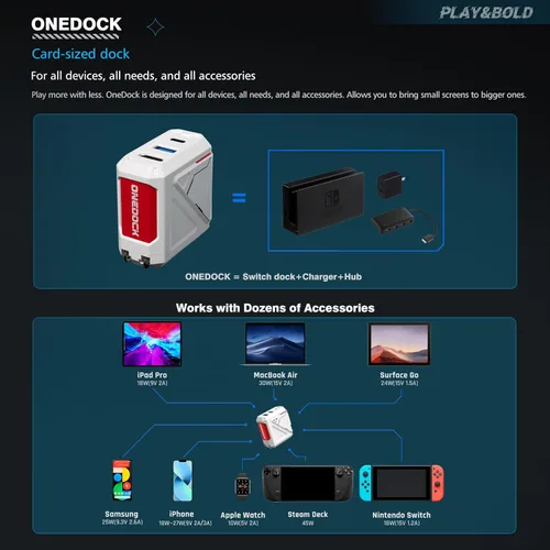 Vista 6 de G-case Family Kit(Upgraded) for Nintendo Switch & OLED, Accessories Bundle with Protective Grip Case, Switch Dock Charger, BT 5.0 Controller