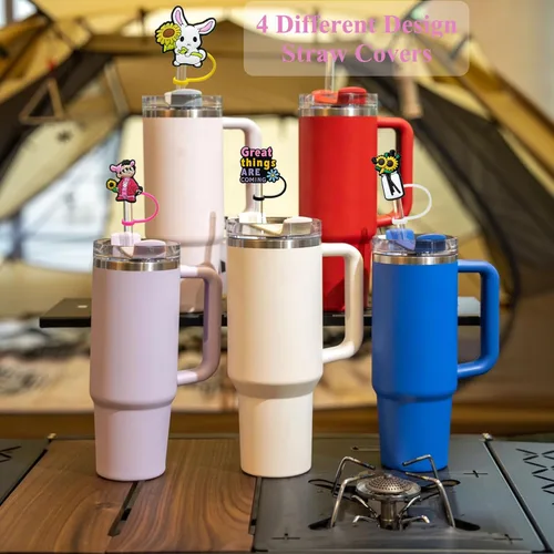 Vista 5 de Cubierta de popote para copa Stanley, fundas de popote Amreich para popotes Stanley Yeti de 0.394 in, tapa de popote para vaso Stanley de 30 y 40