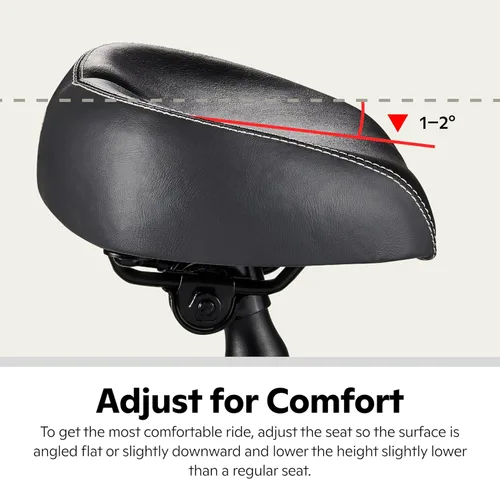 Vista 6 de Asiento de bicicleta cómodo Schwinn, sillín acolchado o de espuma, varios estilos, cubierta resistente al clima, se adjunta fácilmente a la mayoría