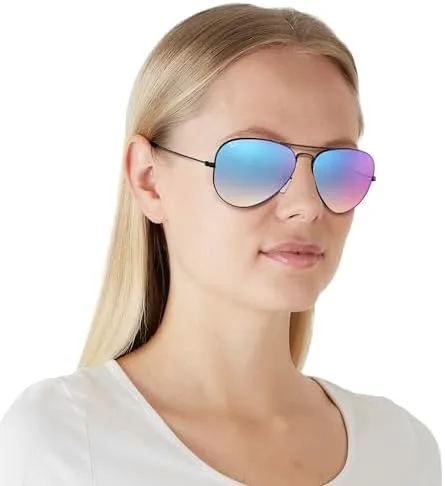 Vista 6 de Ray-Ban RB3025 Classic Mirrored Aviator Sunglasses