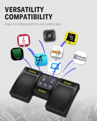 Vista 4 de Donner Bluetooth Página espátula, Negro