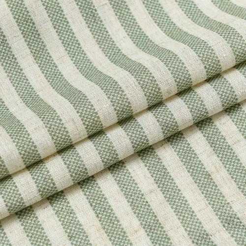 Vista 4 de Vangao - Cortinas de cocina estilo granja a rayas, 24 pulgadas de largo, cortinas de lino para cafetería, cortinas de rayas gruesas, cortinas