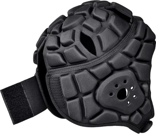Casco acolchado suave para bandera de fútbol 7v7 rugby ajustable para portero de fútbol para la cabeza, protección de portero deportivo, para niños,