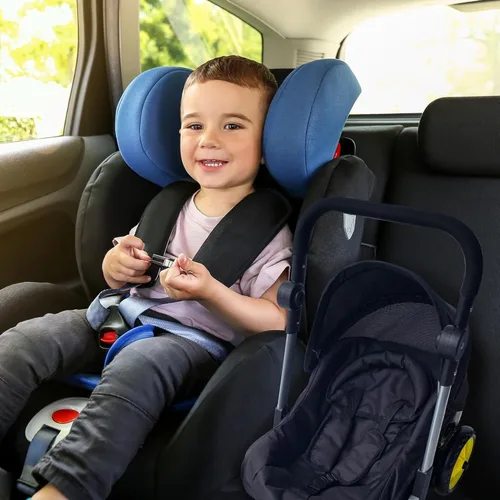 Vista 6 de Combo de Cochecito y Asiento de Coche para Muñeca Bebé – Cochecito de Muñeca Convertible 2 en 1 y Asiento de Coche para Niños – Se Adapta a Muñecas