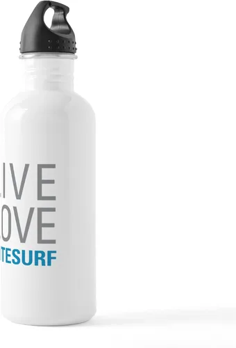 Vista 3 de CafePress Live Love Kitesurf - Botella de agua de acero inoxidable (1 botella de agua de 34 onzas)