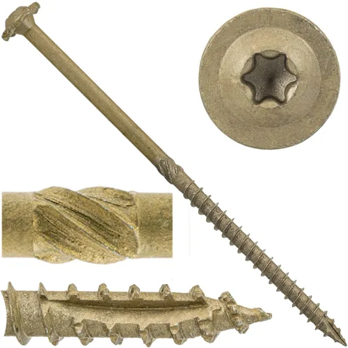 Vista 26 de Jake Sales Tornillo de retraso de construcción #17 x 8 con revestimiento exterior Torx/Star Drive Tornillo estructural resistente muy superior a