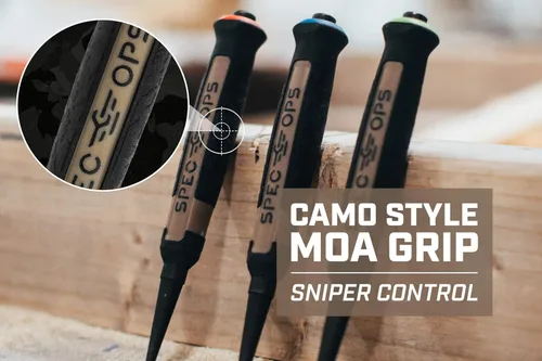 Vista 6 de Spec Ops Tools - Juego de herramientas de 3 piezas, incluye martillo de clavar de 20 onzas, palanca de moldura de 11 pulgadas, juego de punzones