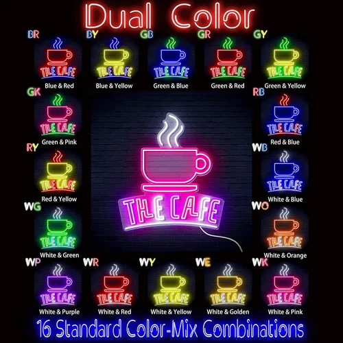 Vista 2 de ADVPRO Coffee – The Cafe Extra-Large Ultra-Bright LED Neon Sign - Blue & Red - st16s54-fn-j0026-br