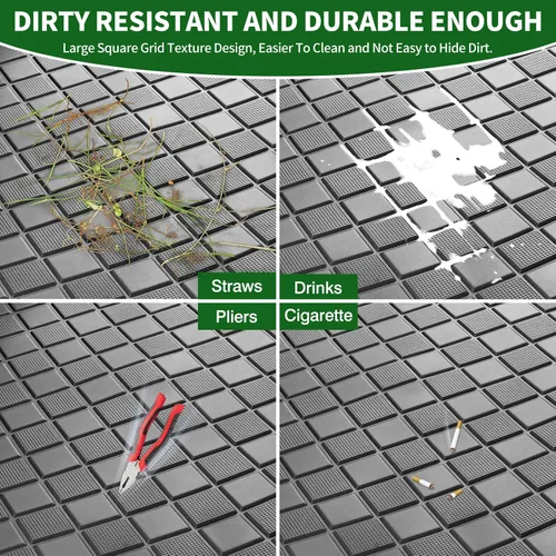 Vista 8 de Golf Cart Floor Liner Mat 8mm Thick Rubber Full Coverage Fit for EZGO TXT (1994-2025), Express S4 (2012-2020), Cushman Workhorse, EX1 (2020), Valor