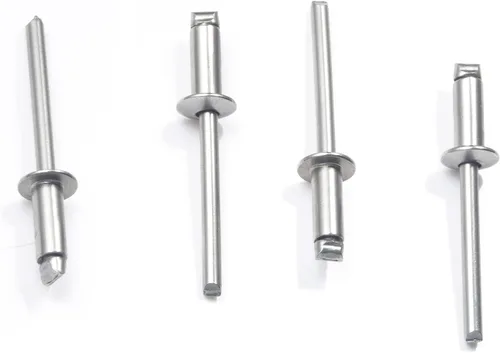 Remaches ciegos de acero inoxidable de 1/8" x 1/2", remaches pop de 0.126 x 0.500 in, paquete de 100