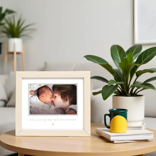 Vista 58 de Kate & Milo Marco de recuerdo para hermanos y hermanos, decoración de habitación del bebé, arte de pared