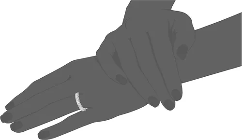 Vista 3 de Tienda Essentials Anillo de eternidad de plata de ley chapada en platino con circonita cúbica de Infinite Elements (anteriormente colección Tienda)