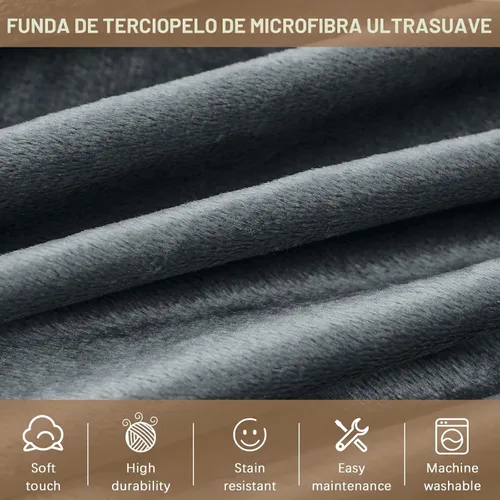 Vista 7 de Silla de Puf de 3 Pies - Sillas de Puf para Adultos, Sofá de Muebles de Sala de Estar con Funda de Microfibra Suave, Sillón Esponjoso Redondo