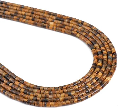 Vista 30 de BEADIA Cuentas Espaciadoras de Jade Natural Africano Planas Redondas Sueltas para Hacer Joyas con Abalorios 3mmx2mm 38cm Jade africano